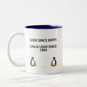 Aussenseiter seit Geburt. Linux-Benutzer seit Zweifarbige Tasse