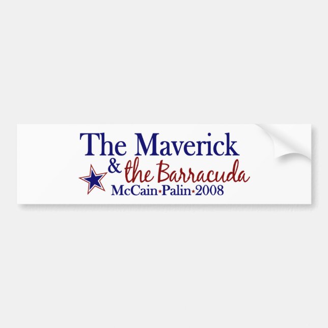 Außenseiter und Barracuda (McCain Palin 2008) Autoaufkleber (Vorne)