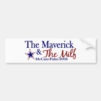 Außenseiter und Milf (McCain Palin 2008) Autoaufkleber