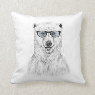 Aussenseiterbär (blau) kissen