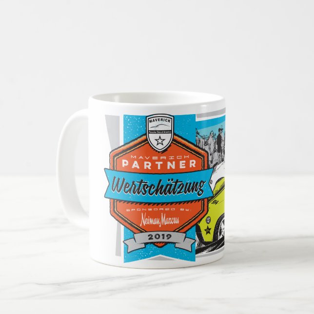 Außenseiterregions-Freiwillig-Partner-Kaffee-Tasse Kaffeetasse (Vorderseite Links)