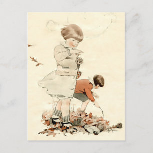 Außenspielen Postkarte