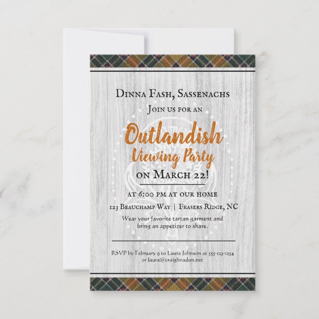 Außenstehende Party Einladung (Vorderseite)