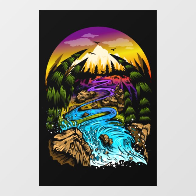 Außenwelt Fensteraufkleber (Blatt)