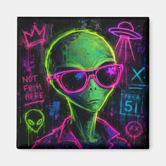 Außenweltraum-Alien Magnet