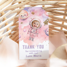 Außenweltraum Girl Astronaut Foto vielen Dank Geschenkanhänger