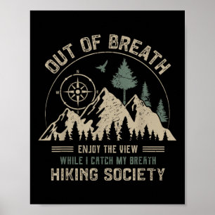 Außer Atem Bergwander Gesellschaft Outdoor-Camp Poster