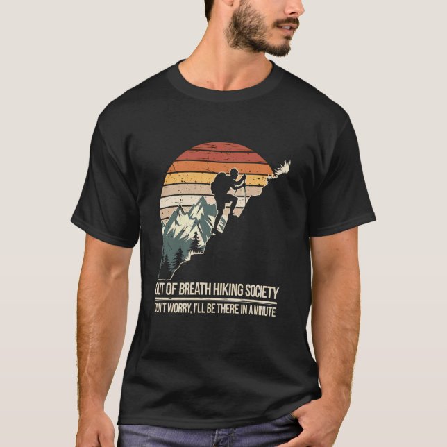 Außer Atem Wander Gesellschaft Tshirt Wanderer Nat (Vorderseite)