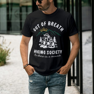 Außer Atem Wanderverein Benutzerdefinierter Text L T-Shirt