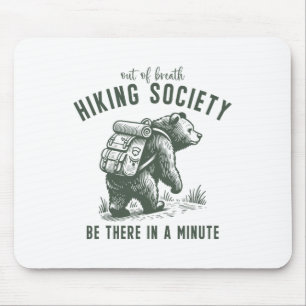 Außer Atem Wanderverein Lustiger Bär Outdoor- Mousepad