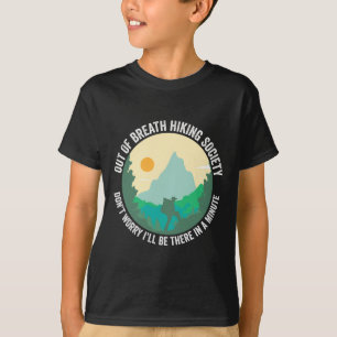 Außer Atem Wanderverein Lustiger Wanderer Trekking T-Shirt