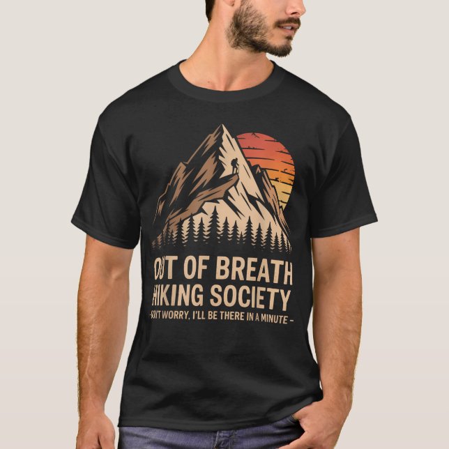 Außer Atem Wanderverein und Camping oder T-Shirt (Vorderseite)