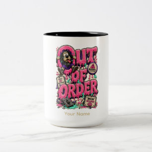 Außer Betrieb Lustiger Persönlicher Burnout-Kaffee Zweifarbige Tasse