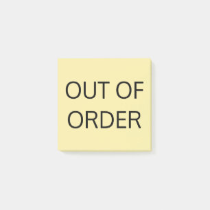 AUSSER BETRIEB POST-IT KLEBEZETTEL