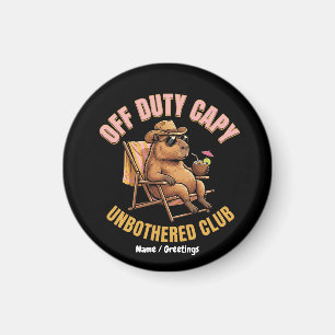 Außer Dienst befindlicher Capybara Unbeeindruckt C Magnet