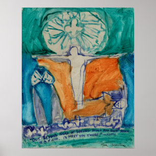 "Außer falschem Tun und richtig tun" von Rumi Poster