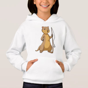 Außer Fisher mit Angelrute Hoodie