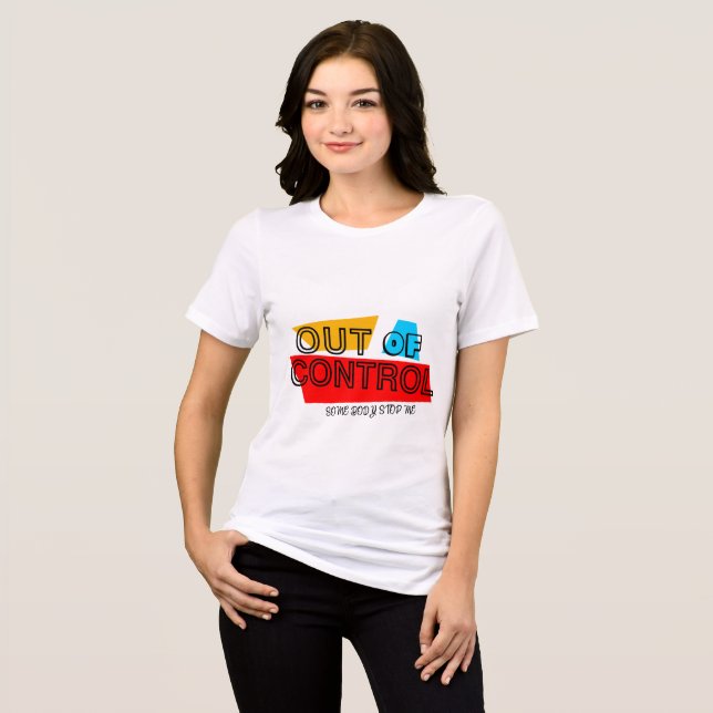 Außer Kontrolle – Fette Typografie-Statement-Desig Tri-Blend Shirt (Vorderseite voll)