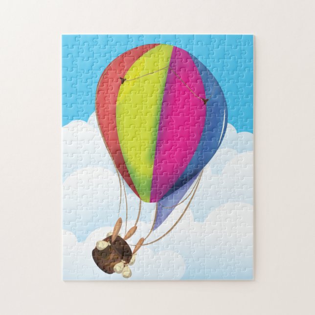 Außer Kontrolle geratener Cartoon-Ballon Puzzle (Vertikal)