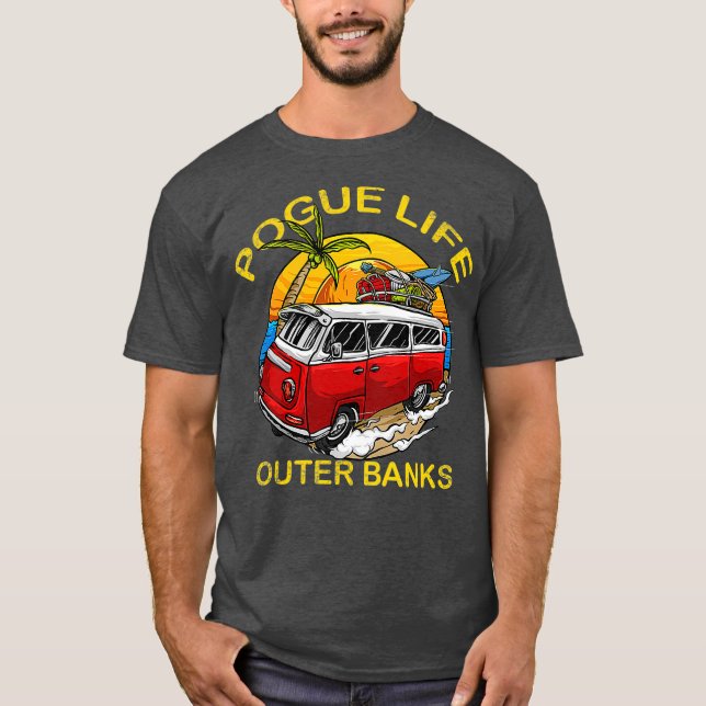 Äußere Banken Pogue Life Outer Banks Surf Van OBX T-Shirt (Vorderseite)