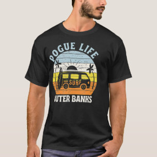 Äußere Banken Pogue Life Outer Banks Surfboard V T-Shirt