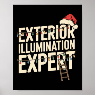 Äußere Beleuchtung Experte Weihnachts-Haus Licht Poster
