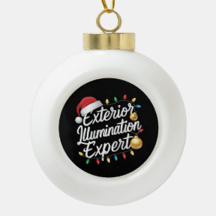 Äußere Belichtung Experte Weihnachtsbeleuchtung De Keramik Kugel-Ornament