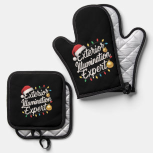 Äußere Belichtung Experte Weihnachtsbeleuchtung De Ofenhandschuh & Topflappen-Set