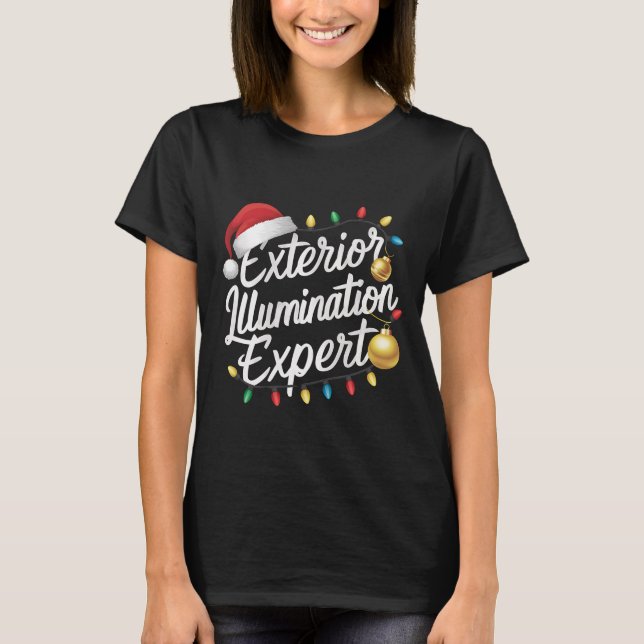 Äußere Belichtung Experte Weihnachtsbeleuchtung De T-Shirt (Vorderseite)
