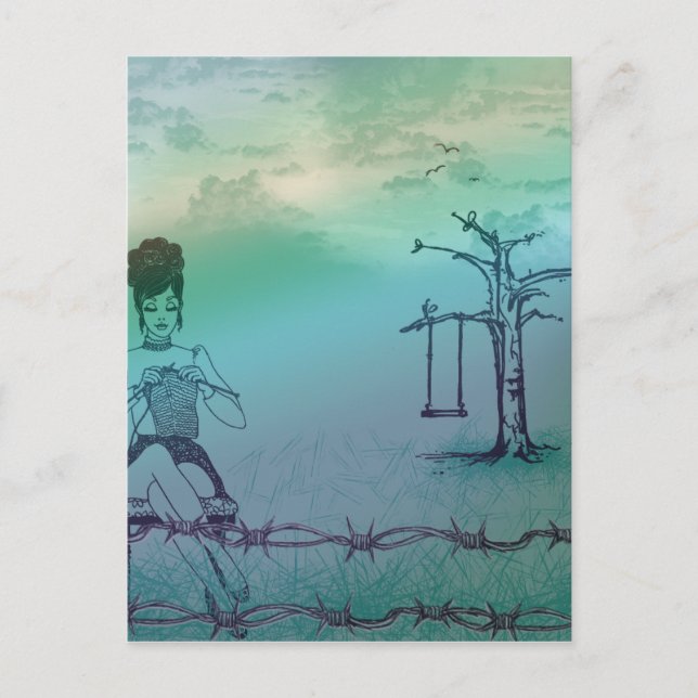 Äußere Knitterpost-Karte2 Postkarte (Vorderseite)