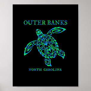 Äußere Nks Nord-Carolina Meeresschildkröte Obx Rei Poster