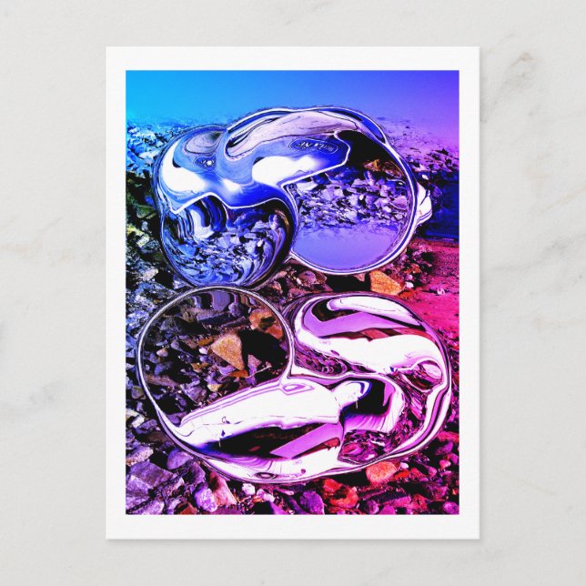 Äußere Weltraummüll-Kunst Postkarte (Vorderseite)
