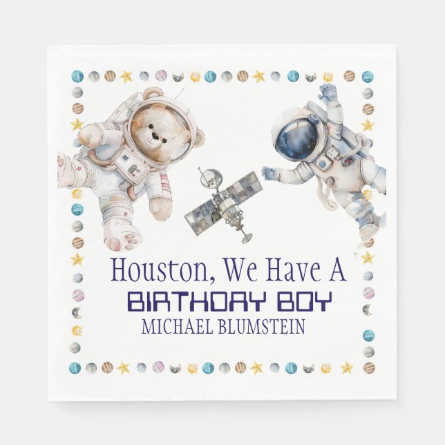 Äußere Weltraumzeitschrift Napkins Serviette (Vorderseite)