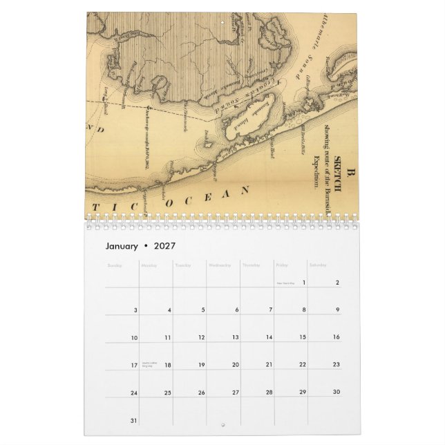 Äußerer Bank-Kalender Kalender (Jan 2027)
