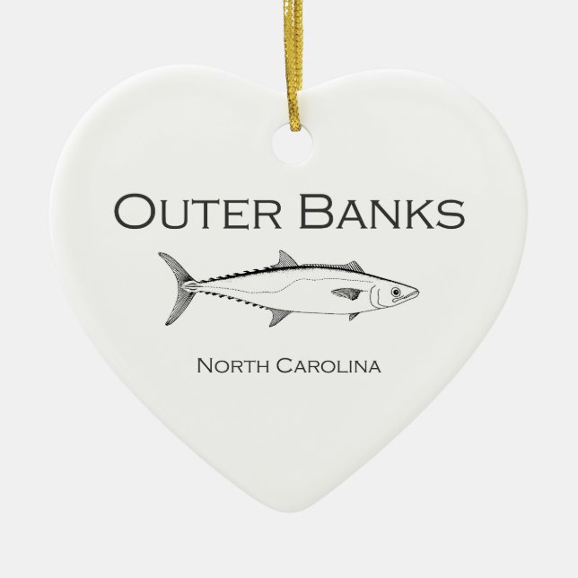 Äußerer Bank-North Carolina-König Makrele Keramikornament (Vorne)