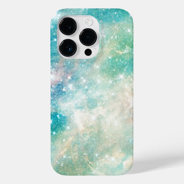 Äußerer Raum Turquoise Aquamarin Galactic Starry S Case-Mate iPhone Hülle (Rückseite)