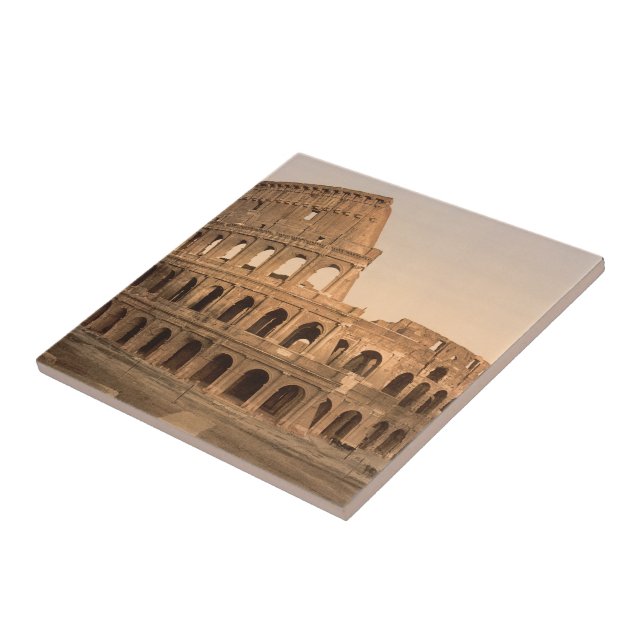 Äußeres des Colosseum, Rom, Italien Fliese (Seite)