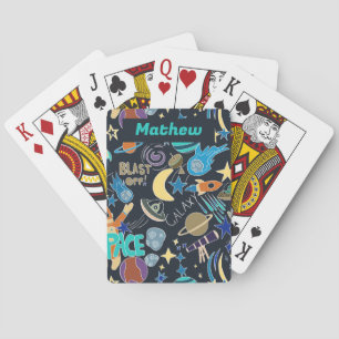 Äußeres Raumdoodmuster Spielkarten