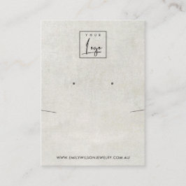 AUSSERGEWOGENE GRAY CONCRETENECKLACE EARRING DISPL VISITENKARTE