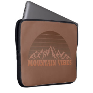 außergewöhnliche Bergvibes Vintage Retro Sonnenunt Laptopschutzhülle