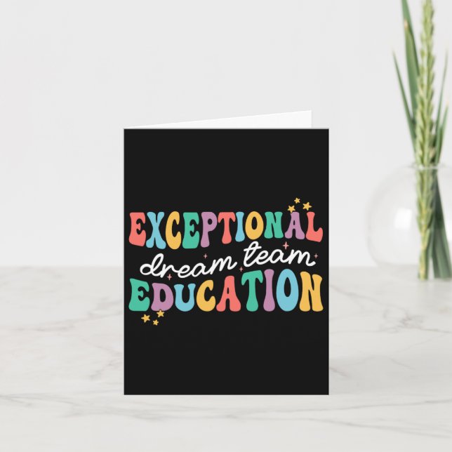 Außergewöhnliche Bildung Dream Team Sped Ese Teach Karte (Vorderseite)