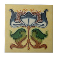 Außergewöhnliche englische Art Nouveau Floral c190