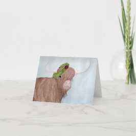 Außergewöhnliche Ferientiere: Rinderkarte 4"x5,6" Feiertagskarte