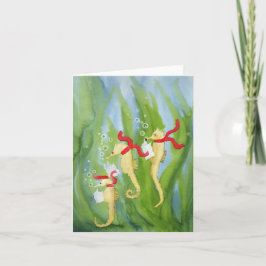Außergewöhnliche Ferientiere: Seepferd Card 4"x5.6 Feiertagskarte