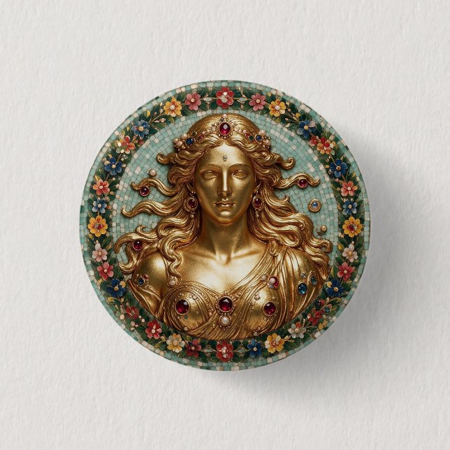 Außergewöhnliche Göttin Aphrodite 3 D Halskette Uh Button (Vorderseite)