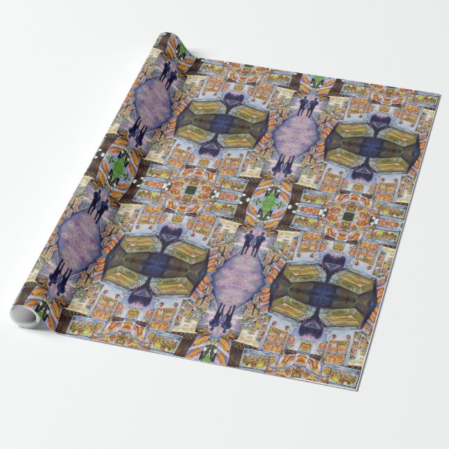 Außergewöhnliche künstlerische Arbeit Geschenkpapier (Ungerollt)