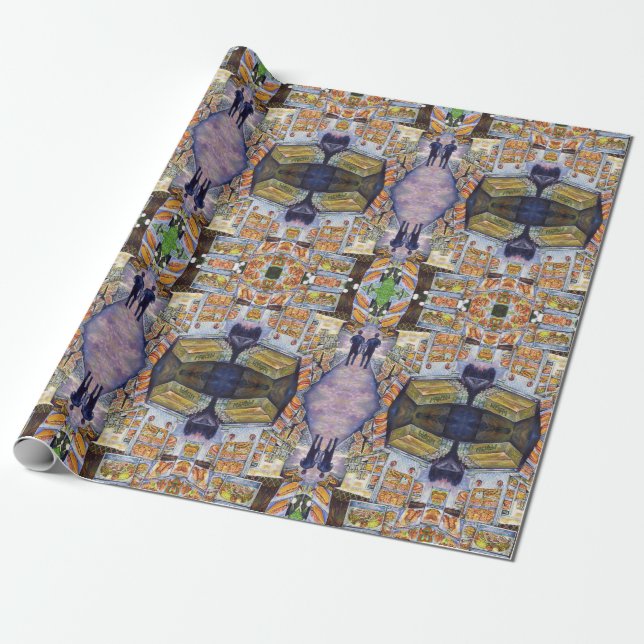 Außergewöhnliche künstlerische Arbeit Geschenkpapier (Ungerollt)