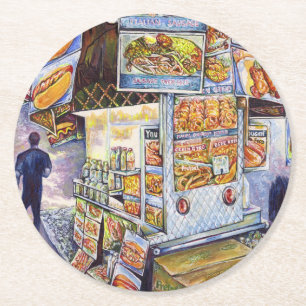 Außergewöhnliche künstlerische Arbeit Runder Pappuntersetzer