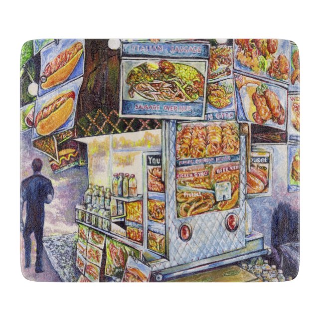 Außergewöhnliche künstlerische Arbeit Schneidebrett (Vorderseite)