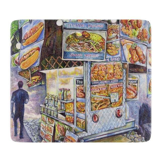 Außergewöhnliche künstlerische Arbeit Schneidebrett (Vorderseite)